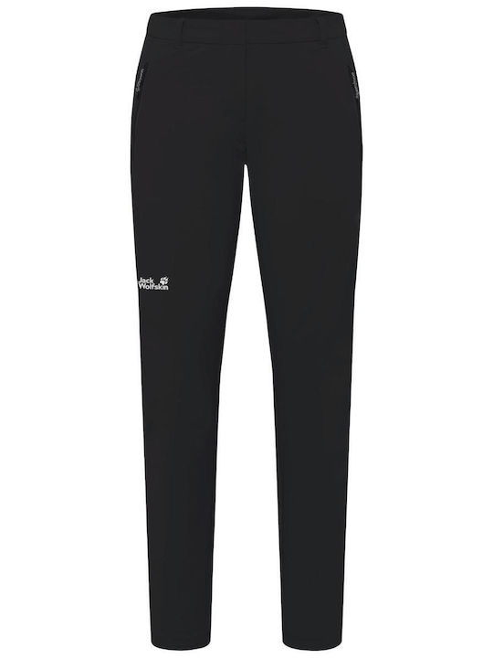 Jack Wolfskin Pantaloni Lungi de Drumeție pentru Femei Negri