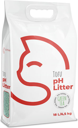 Kitties Ph Litter Plant-Based Cat Litter Tofu with Green Tea Scent 6.5kg / 18lt