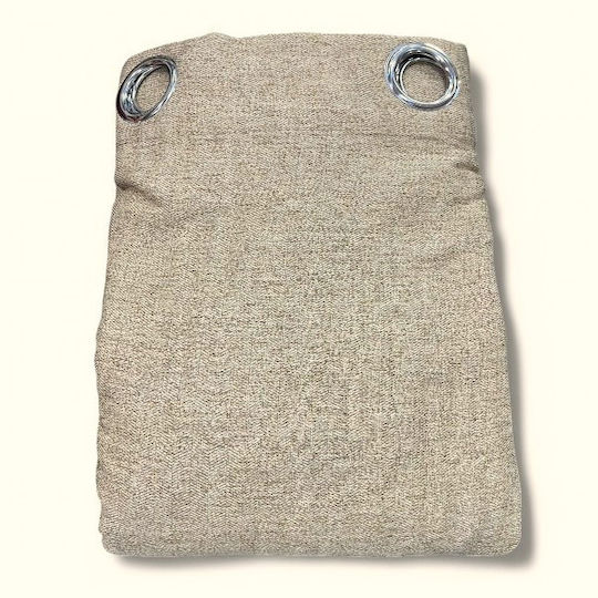 SpitiBazaar Curtain With Grommets Beige 270x280cm
