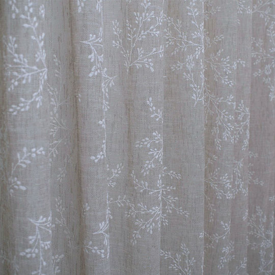 SpitiBazaar Κουρτίνα με Τρέσα Γκρι 270x280εκ.