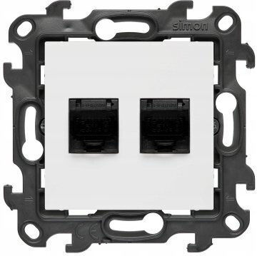 Schneider Electric Διπλή Πρίζα Δικτύου RJ45 σε Λευκό Χρώμα