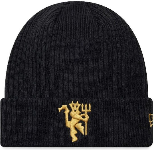 Beanie Unisex Σκούφος Πλεκτός σε Μαύρο χρώμα