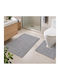 Sidirela Non-Slip Bath Mat Set E-2564g Light Grey 2 Pieces