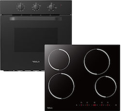 Tesla Countertop Oven with Ceramic Hobs Black BO302MB + HV6401MB Tesla Countertop Oven with Ceramic Hobs Black BO302MB + HV6401MB