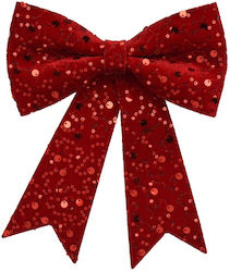 Decoris Illuminated Christmas Ribbon Burgundy 13x12cm 2 Pieces