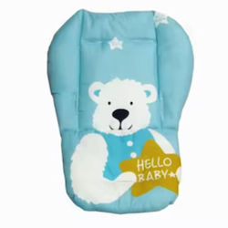 Queen Mother Teddy & Star Stroller Mattress Blue