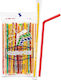 Reusable Plastic Flexible Straws 100 Pieces 24x0.5cm Homie 1011204 P4a