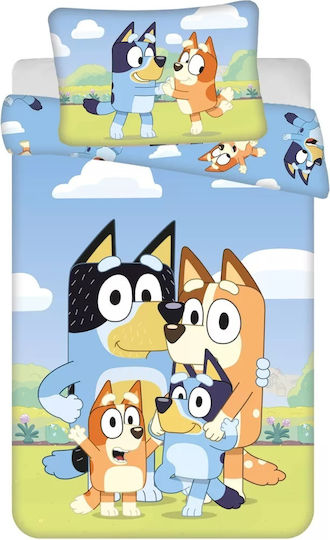 Kinderbettwäsche-Set, Einzelbettbezug mit Kopfkissenbezug, Baumwolle, Mehrfarbig, 100x135 cm,