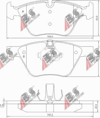 Hintere Bremsbeläge BMW 5 E60 03 34116763617
