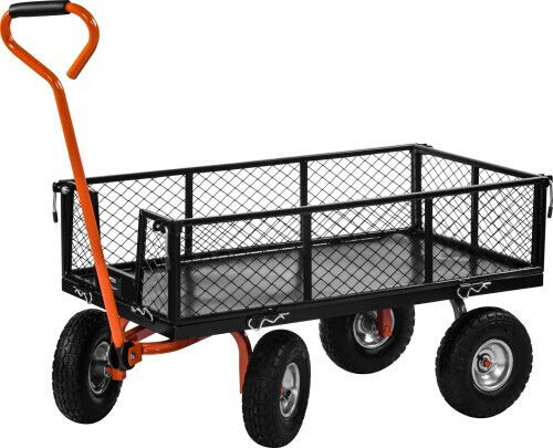 Kraft & Dele Cărucior de Transport pentru Încărcături de până la 400 kg, de Culoare Neagră