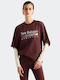 Women's Oversized Burgundy T-shirt