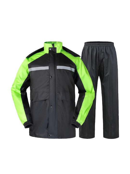 Men's 2-piece Rain Suit Pants Jacket Green M Men's 2-piece Rain Suit Pants Jacket Green M