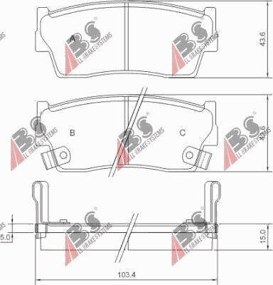 Plăcuțe de frână Suzuki Vitara 88 cu senzor 21500.14.8