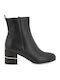 Damen-Stiefeletten mit Mittelhohem Absatz Schwarz