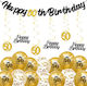 50th Birthday Decoration Set Garland Balloons Black Gold 36 Pcs