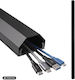 Maclean Black Aluminium Cable Cover Channel 33x18x750mm Mctv-897 B