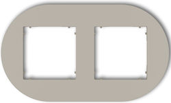 Mini Universal Double Round Frame Made Taupe Plastic 60mrto-2