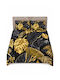 Comfort Sheet Set with 1 Pillowcase King Size 260x220 cm Black (4 pcs)