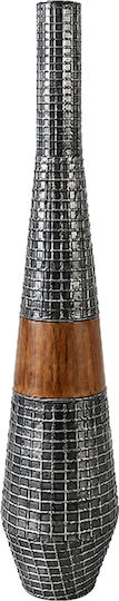 Trends Decorative Floor Vase Metallic Grey 15.3x15.3xH86.3cm