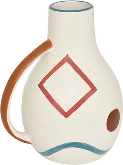 Decorative Ceramic Vase Multicolour Y25cm