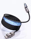 Hyperloq Braided USB to Cable Μαύρο 1.2m 54649622528338