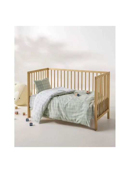 Kentia Jinu Cotton Baby Crib Sheets Set Green 1...