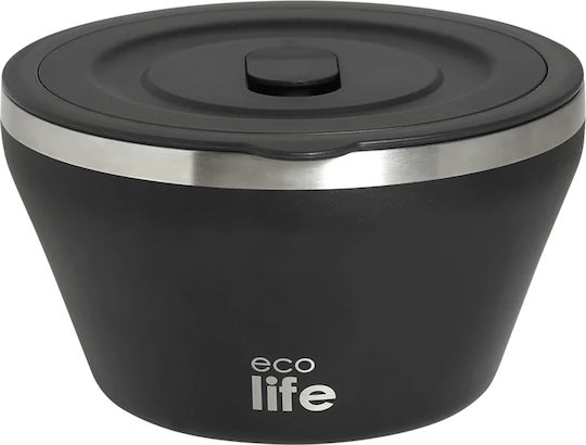 Ecolife Θερμός Inox Μαύρο 1.18lt
