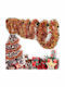 Shiny Illuminated Christmas Garland Red 4 Pieces