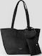 Damen Tote Bag aus Wildleder Schwarz