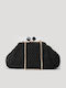 Gestrickte Schwarze Damen-Clutch