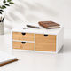Relaxdays Sertar de Birou cu 3 Compartimente 21x13.5x33cm Alb
