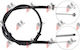 Handbrake Cable Fiat 500 07 Left Rear 51786840