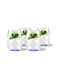 Vialli Design Geo Cocktail Glass Set Blue Glass 450ml 4 Pieces