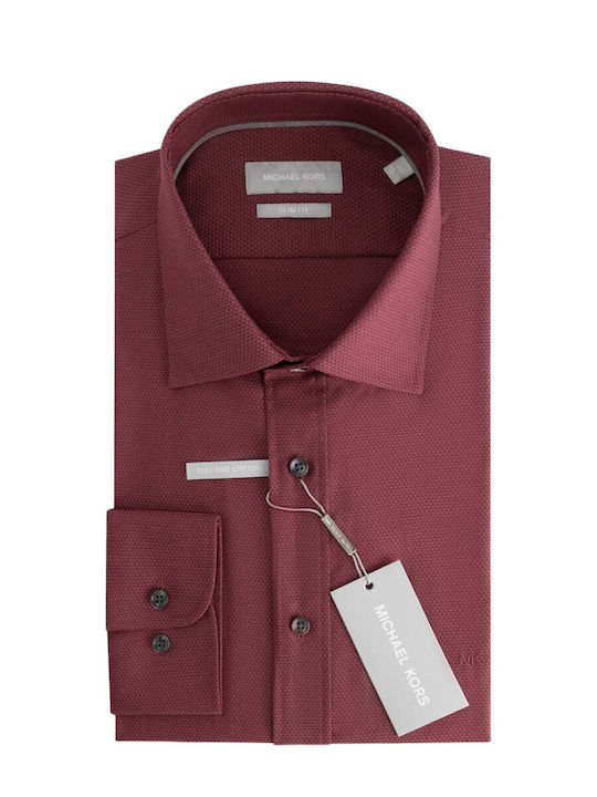 Michael Kors Slim Fit Burgundy Shirt