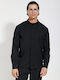 Μακρυμάνικo Overshirt Μαύρο