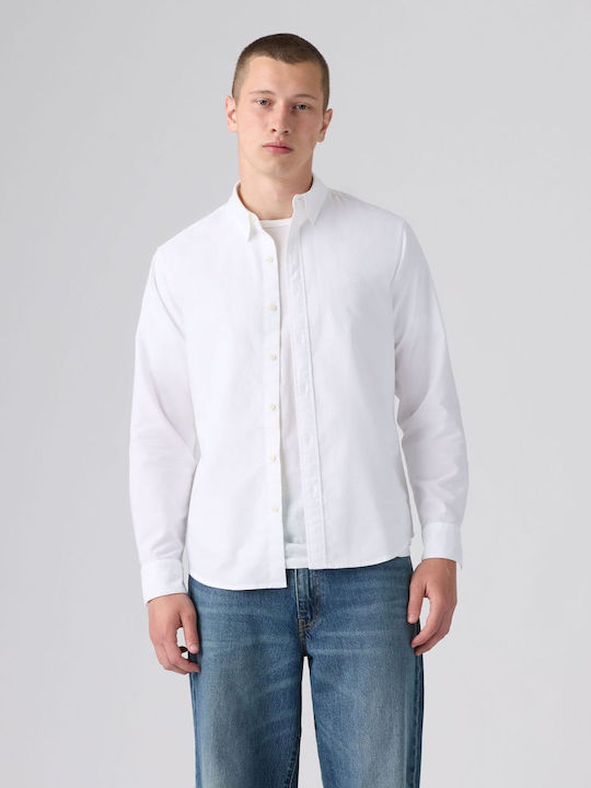Battery Housemark Long Sleeve Shirt White