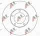 Bremsscheibe Toyota Hiace 89–93 belüftet 4351226090
