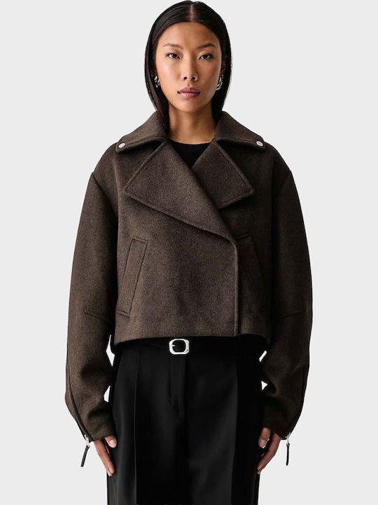 Γυναικείο Biker Jacket Dark Brown