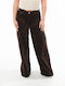 Women's Purple-Plum Corduroy Trousers