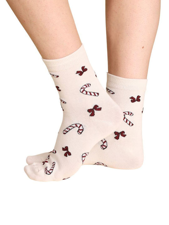 Noidinotte Women's Plain Socks Natural