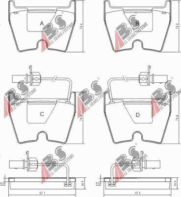 Plăcuțe de Frână VW Phaeton 02 Senzor 23751.16.7