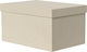 Kaemingk Текстилна кутия за подарък, бежова, 34.5x18.5x24 см