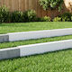 Garden Edging Profiles 10 pcs 100 x 10 x 15 cm Steel White 8012909 White