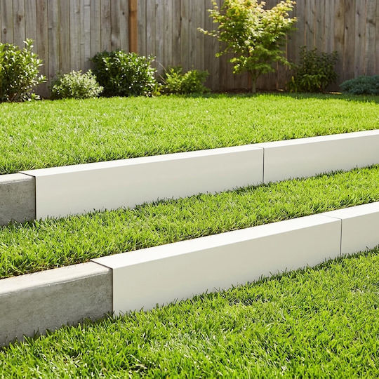 Garden Fence Cover Profiles 10 Pcs 100 x 20 x 15 cm Steel White 8012979 White
