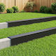 Garden Edging Profiles 10 Pcs 100 x 20 x 15 cm Steel Black 8012977 Black