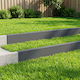 Garden Border Edging 10 Pcs 100 x 5 x 15 cm Steel Anthracite 8012939 Anthracite
