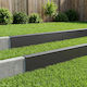 Garden Fence Cover Profiles 10 Pcs 100 x 5 x 15 cm Steel Black 8012935 Black