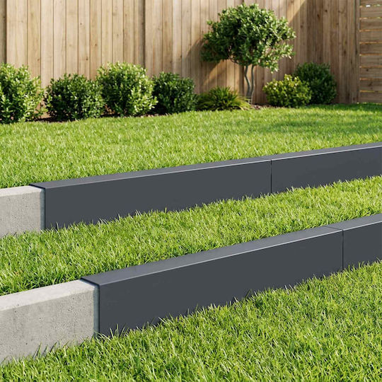 Garden Fence Cover Profiles 10 Pcs 100 x 15 x 15 cm Steel 8012967 Anthracite