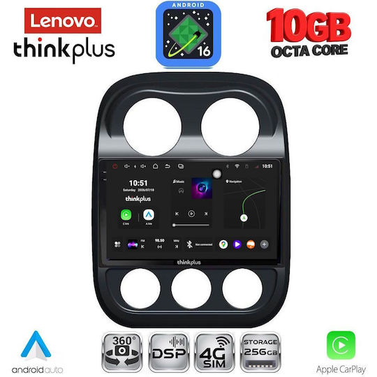 Lenovo Ltm 11277_cpa 10-Zoll-Multimedia-Tablet Jeep Compass – Patriot Modell 2007–2016