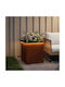 vidaXL Ζαρντινιέρα Μεταλλική Rusty 50x50x48εκ.